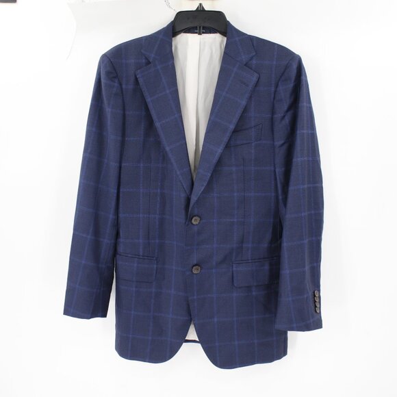 Suitsupply Sport Coat Mens 38R Lazio Slim TWo Button Plaid Pure Wool Super 110s - Picture 1 of 16